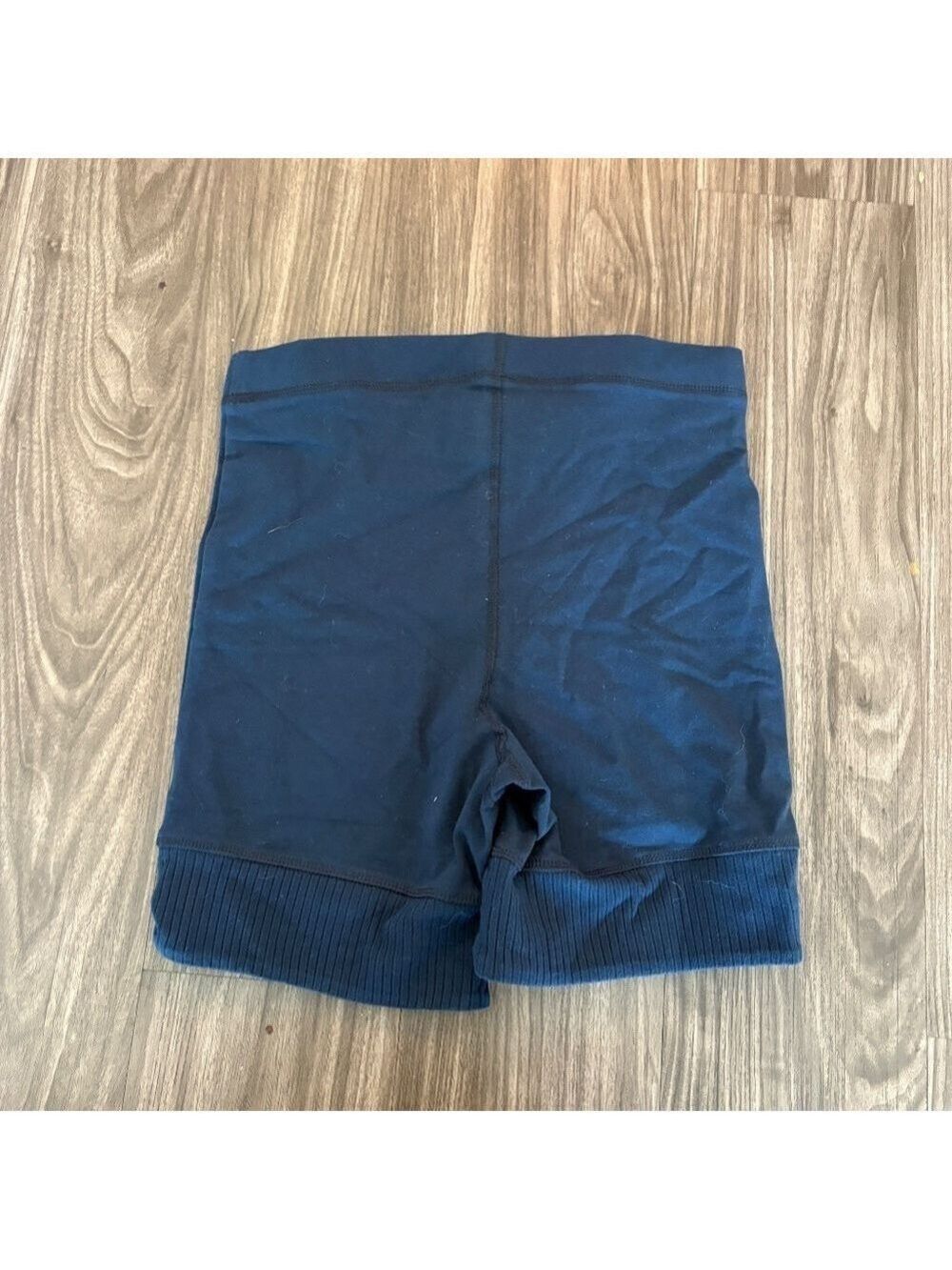 FP Movement FREE PEOPLE Victory Set Biker Shorts High Waist Ribbed Navy Blue - Picture 3 of 5